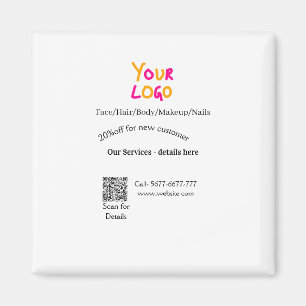 Imán oferta de descuento de servicios de salón de masaj