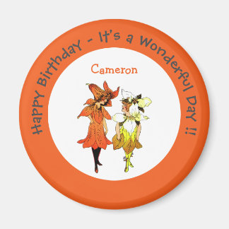 Imán Oferta de Fiesta de Flor Whimsical Trillium Tiger-