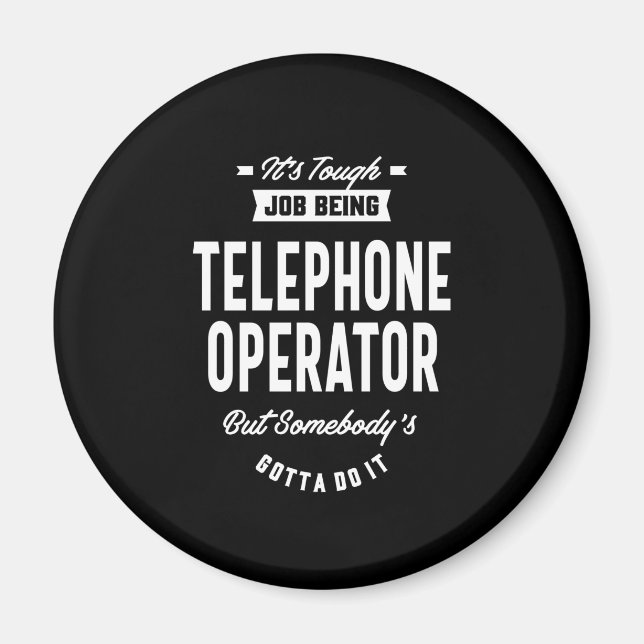 Imán Oferta de títulos de trabajo de operador de teléfo (Frente)