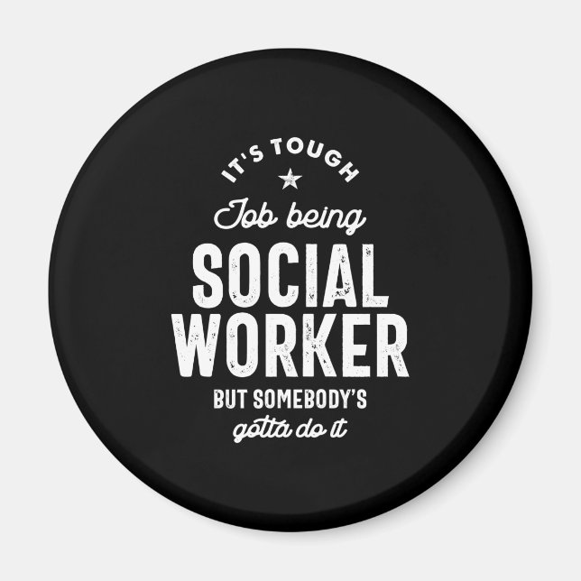 Imán Oferta de títulos de trabajo de trabajador social (Frente)