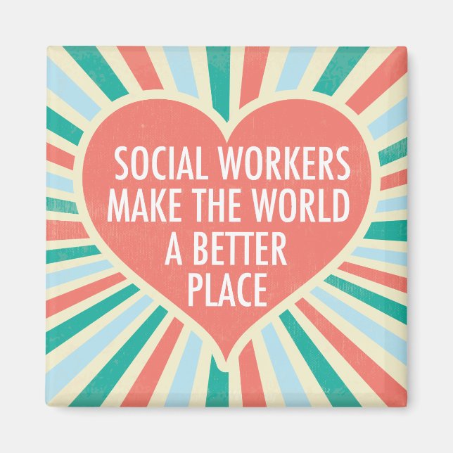 Imán Oferta de trabajo social inspirador de oficina de  (Frente)