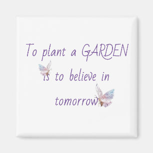 Imán Oferta Inspiradora de Jardín con mariposa