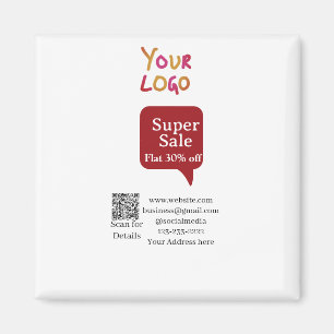 Imán oferta super negocio descuento escanea código QR d