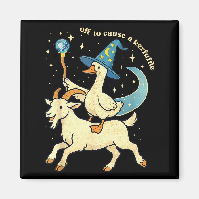 Imán Off To Cause A Kerfuffle Funny Chaotic Weird Anima (Frente)