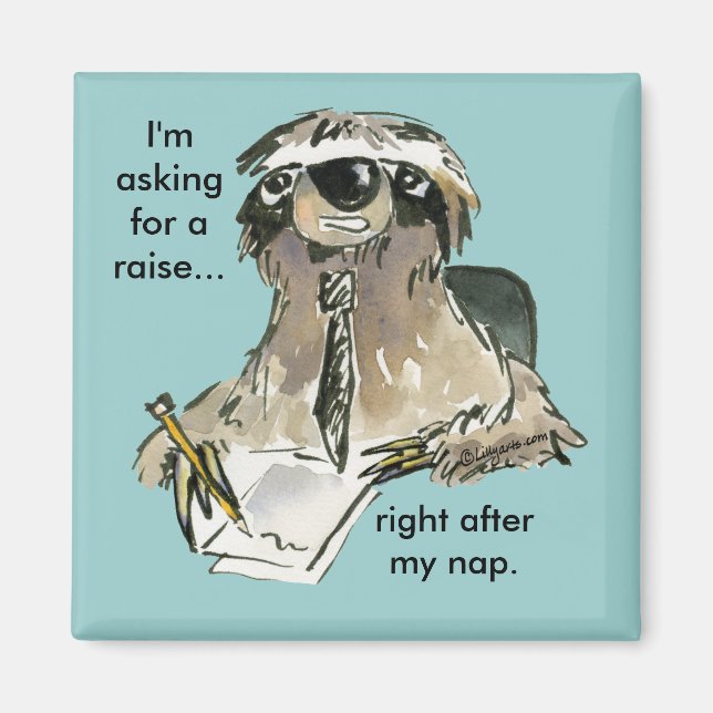 Imán Office Humor Sloth Personalizado Magnet (Frente)