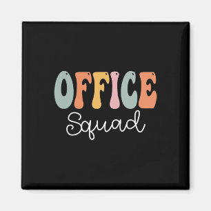 Imán Office Squad Retro Groovy Vintage Happy First Day