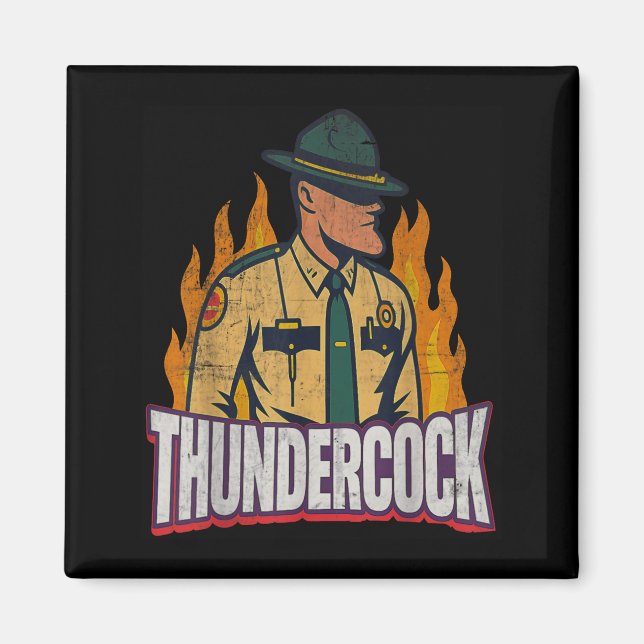 Imán Officer Sergeant Cius Thunder Bodycam Funny Meme  (Frente)