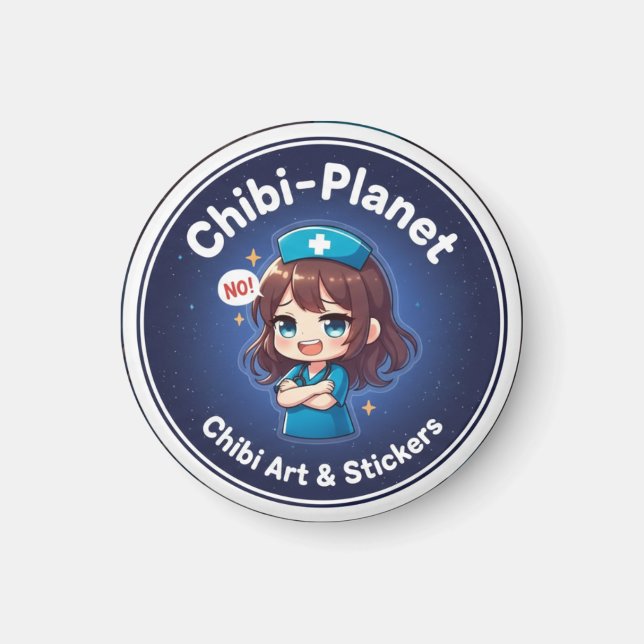 Imán Official Chibi-Planet logo: sassy nursing magnet (Frente)