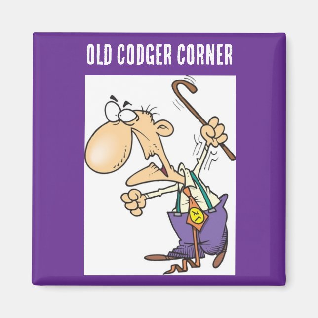 Imán "Official Old Codger Corner" (Frente)