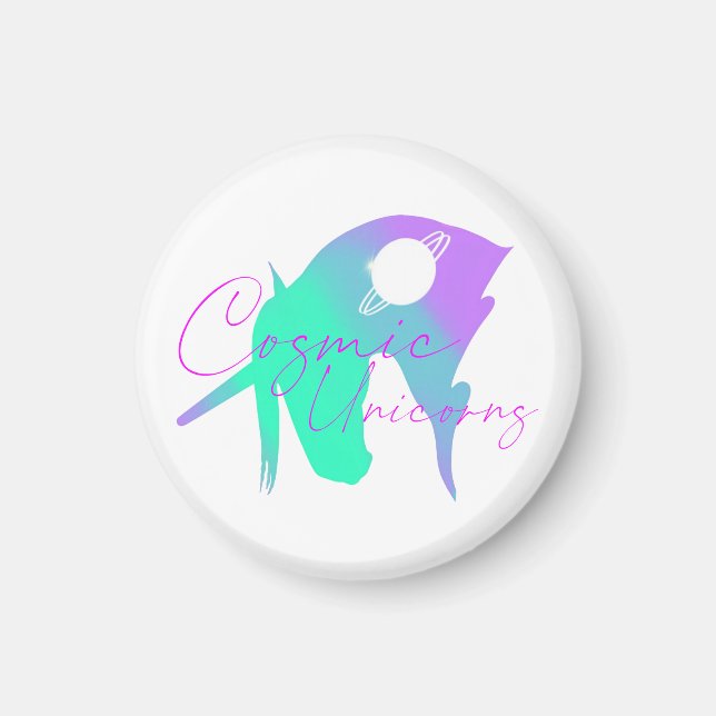 Imán Oficial de Unicornio cósmico (Frente)