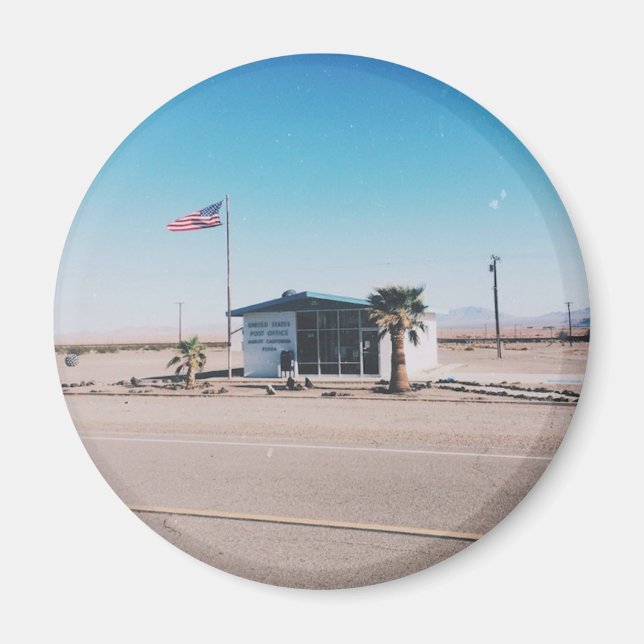 Imán Oficina de Correos Retro de la Ruta 66 (Frente)