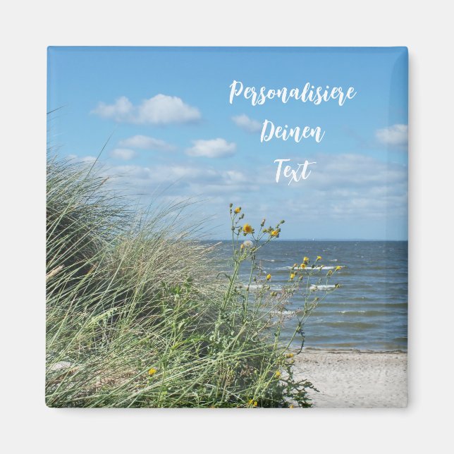 Imán Oficina de paisajes de playas marítimas (Frente)