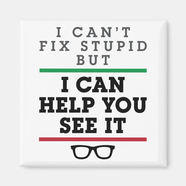 Imán Oftalmología Optometrista Ver Estúpido (Frente)