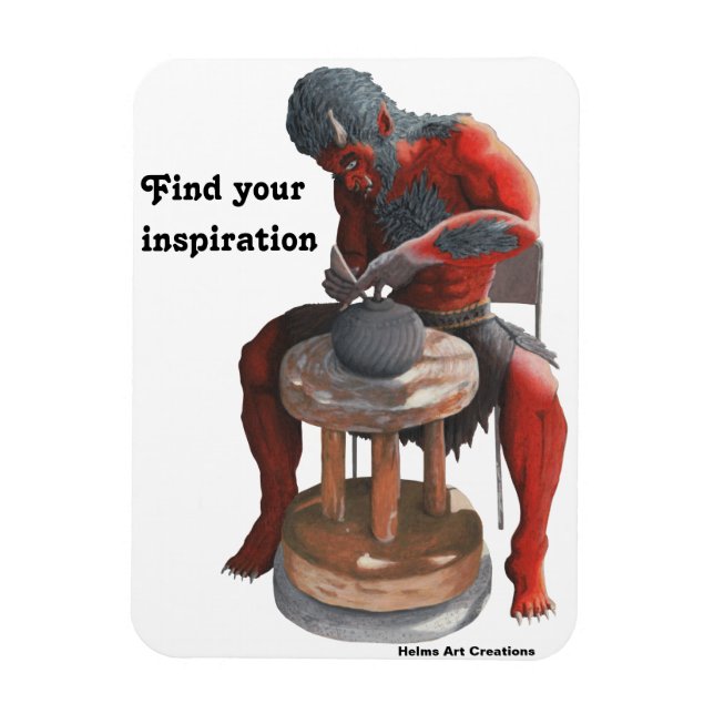 Imán Ogre Potter Fabricando Postas Fantasía Magnet Flex (Vertical)