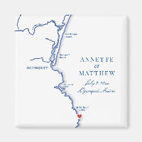 Ogunquit Maine Map Elegant Wedding Favor