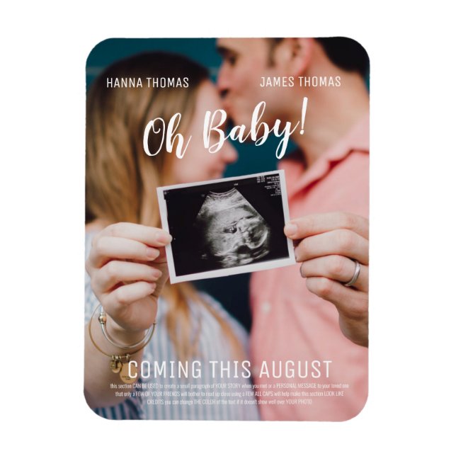 Imán Oh Baby Movie Poster Style Invitación (Vertical)