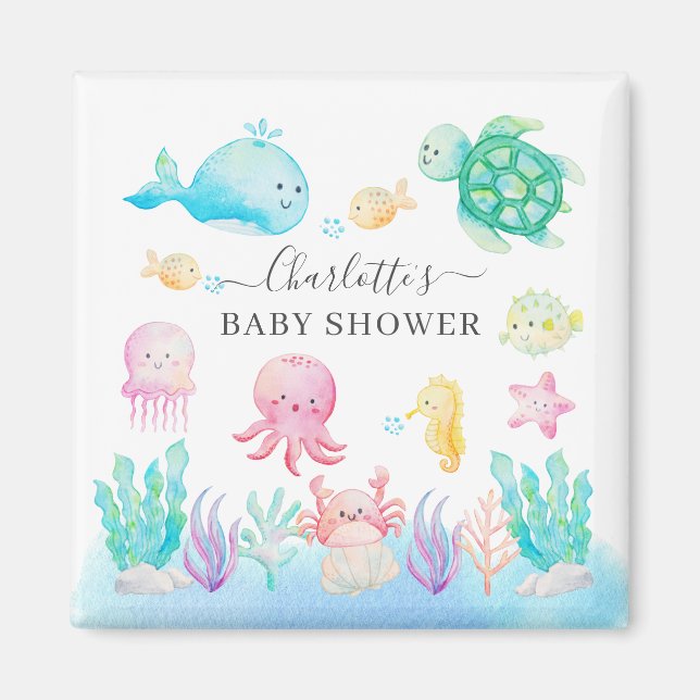 Imán Oh Baby Under The Sea Baby Shower (Frente)