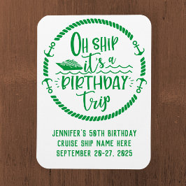 Imán Oh Barco Puerta de crucero de viaje de cumpleaños
