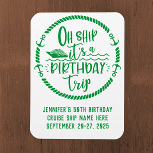 Imán Oh Barco Puerta de crucero de viaje de cumpleaños