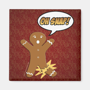 Imán ¡Oh broche! Hombre de pan de jengibre divertido