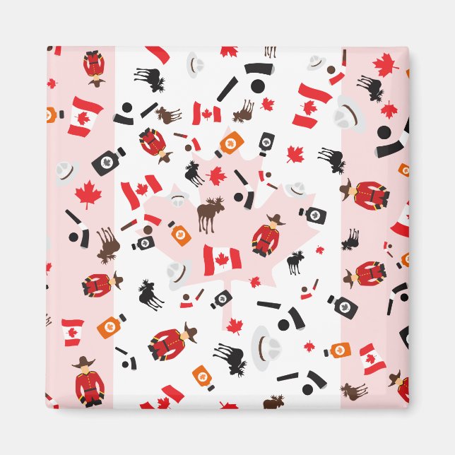 Imán Oh Canadá - por lo que Canadá es famoso (Frente)