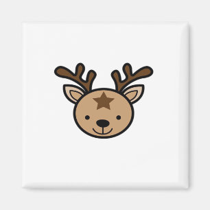 Imán Oh Ciervo Lindo Diseño Minimalista 