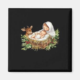 Imán Oh Ciervo María Escena de la Natividad Navidad Jes