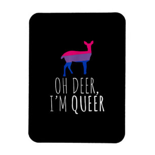 Imán Oh Ciervo Queer Orgullo Bisexual Gay Lesbiana Dise