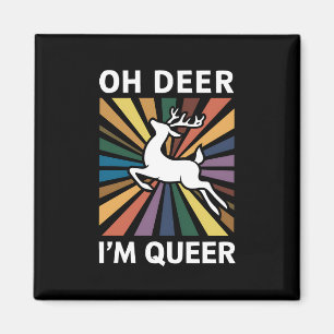 Imán Oh Ciervo Soy LGTB Orgullo Arcoíris Gay Lesbiana 