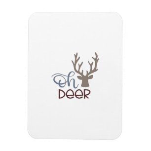 Imán Oh Deer Diseño Clásico Retro 