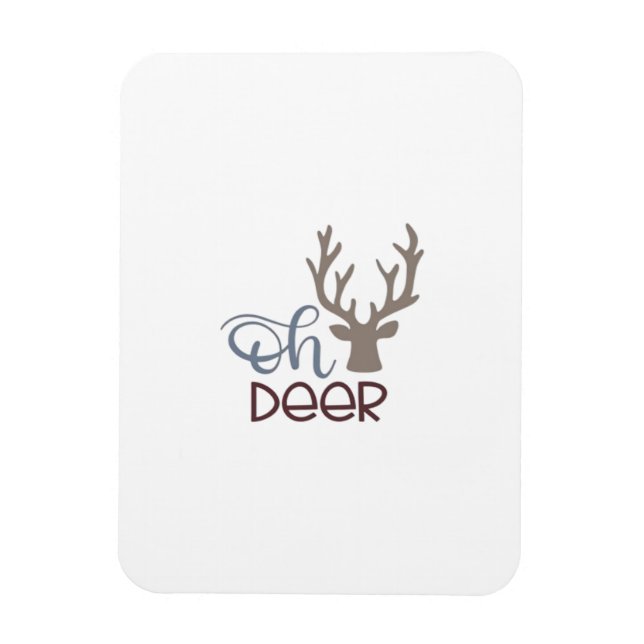 Imán Oh Deer Diseño Clásico Retro  (Vertical)