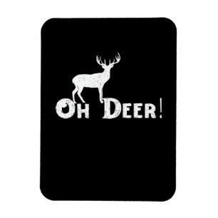 Imán Oh Deer Estilo Gráfico Limpio