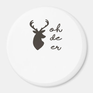 Imán Oh Deer Estilo Gráfico Moderno