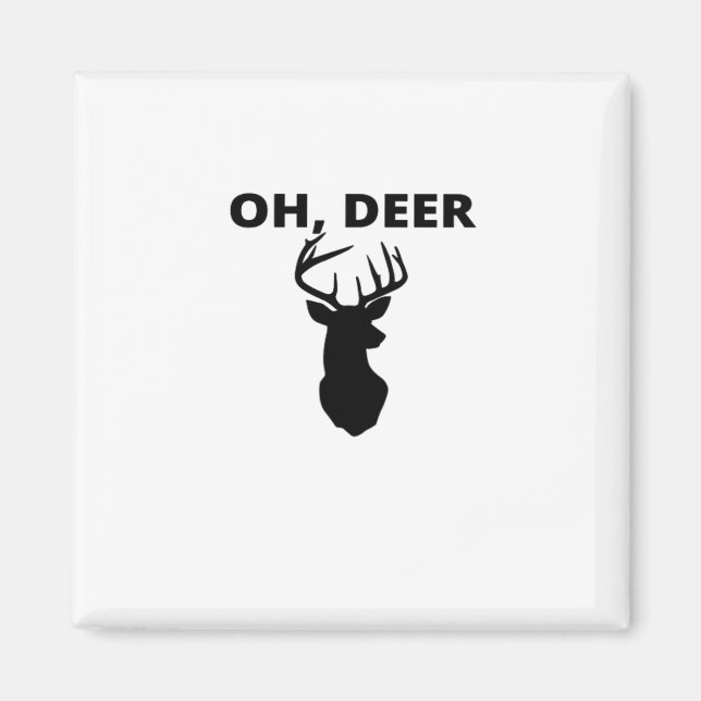 Imán Oh Deer Oh Dear Whimsical Art Style  (Frente)