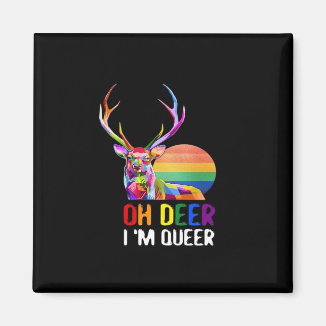 Imán Oh Deer Queer Minimal Modern Style  (Frente)