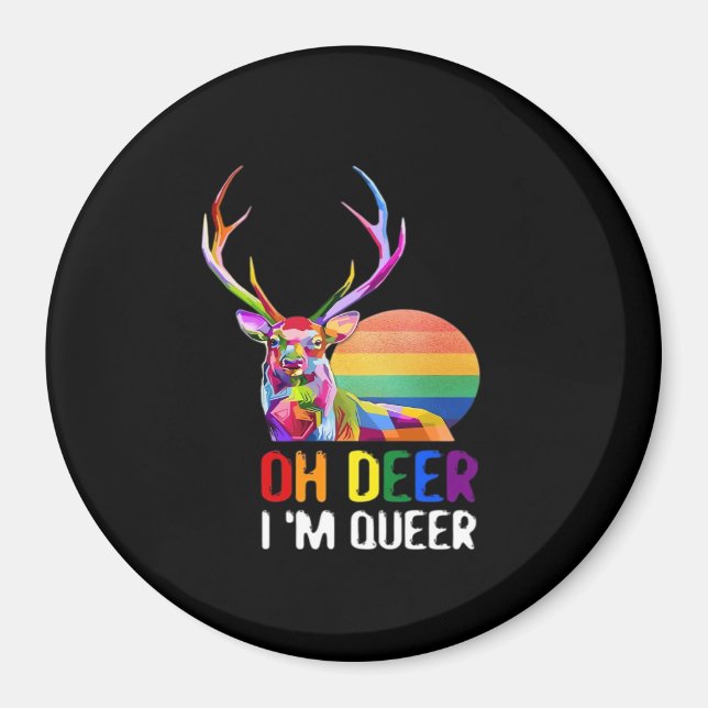 Imán Oh Deer Queer Minimal Modern Style  (Frente)