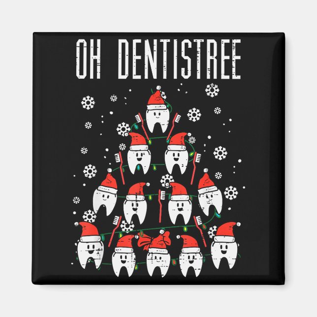 Imán Oh Dentistree Christmas Tree Teeth Dentistry Denta (Frente)