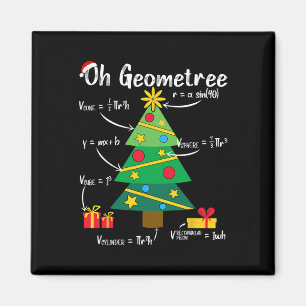 Imán Oh geometree divertida navidad árbol geometría mat