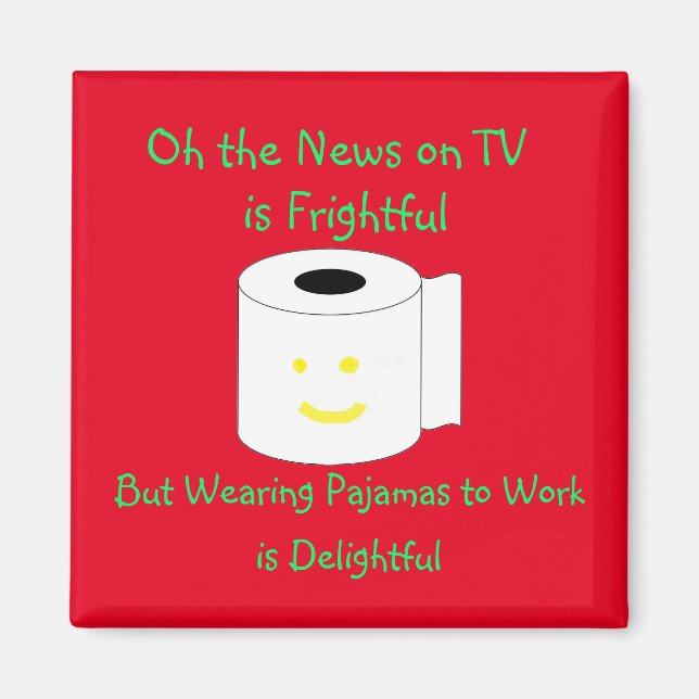 Imán Oh, las noticias en la televisión son aterradoras (Frente)