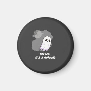 Imán ¡Oh no, es un fantasma! Halloween negro gracioso