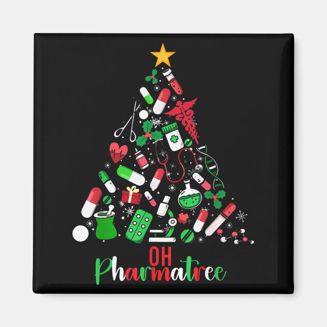 Imán Oh Pharmatree Farmacia Navidad Técnico Farmacéutic (Frente)