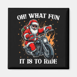 Imán Oh Qué Diversión Es Montar En Moto Santa Motero C