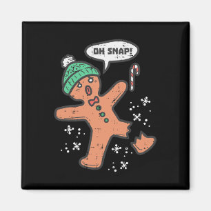 Imán Oh Snap Gingerbread Hombre Divertido Navidades De 