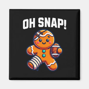 Imán Oh Snap Gingerbread Jugando Fútbol Cute Gracioso C