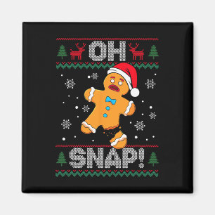 Imán Oh Snap Gingerbread Man Cookie Navidades Funny Ugl