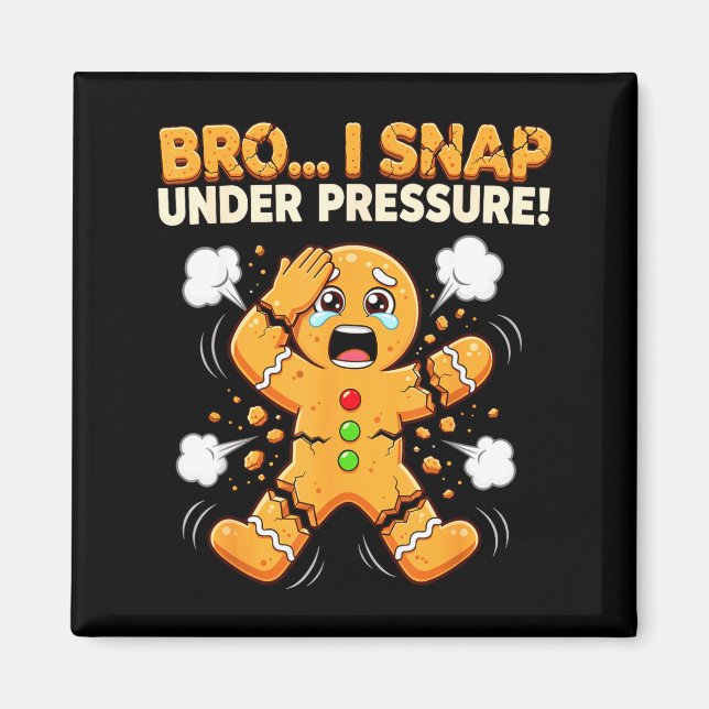 Imán Oh Snap Gingerbread Man Cookies I Snap Under Press (Frente)