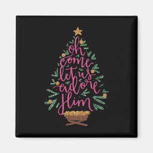 Imán Oh Ven, déjanos Adorarle a Jesús Navidades cristia