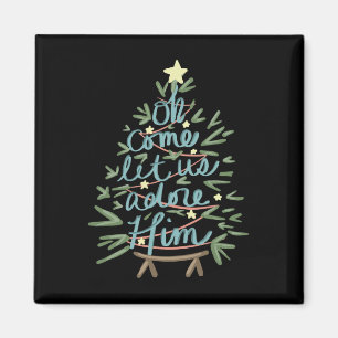 Imán Oh, Ven, Que Lo Adoremos Navidades Cristianos Jesú