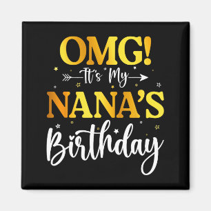 Imán OhDiosEsElCumpleañosDeMiAbuelaDivertidoFelizCumple