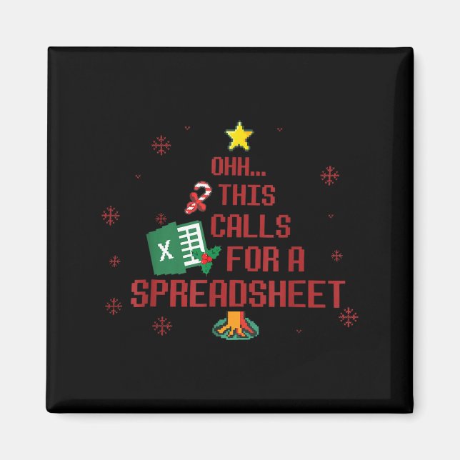 Imán Ohhh This Calls For A Spreadsheet Ugly Christmas S (Frente)